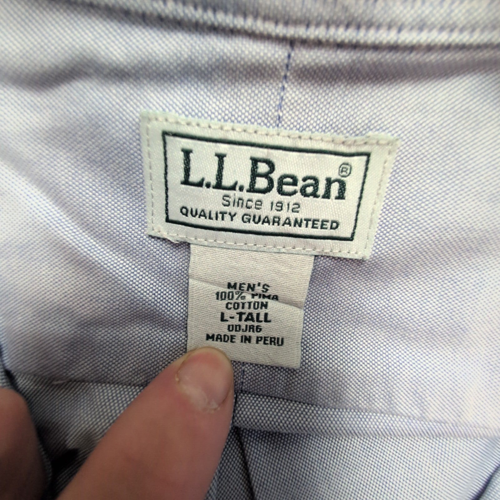 Chemise L.L. Bean lila uni taille L #164e