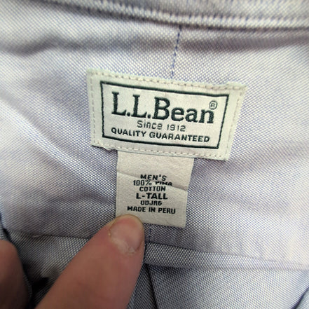 Chemise L.L. Bean lila uni taille L #164e