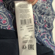 Robe La Redoute 34 Cache-Cœur Bleu Rose Paisley Brillante Neuve