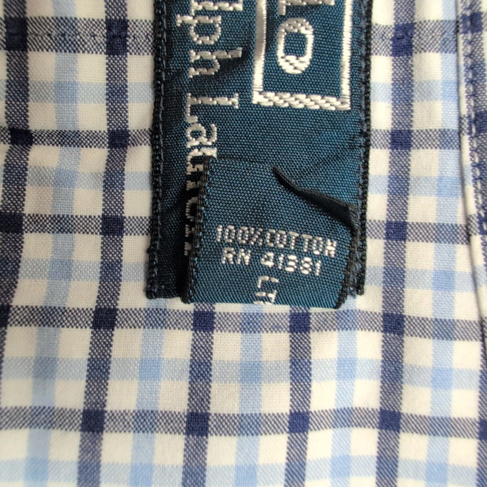 Chemise Polo Ralph Lauren XL Bleue Carreaux Col Classique Coton Shirt