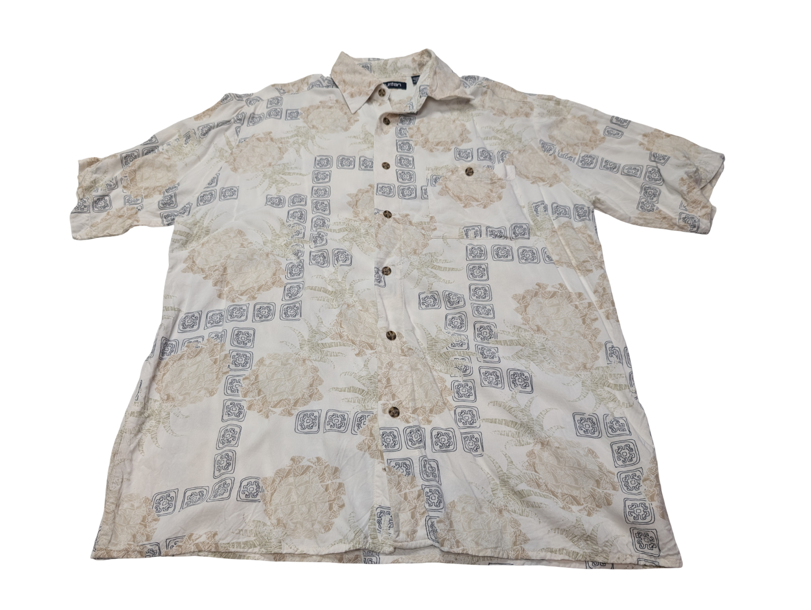 Chemise hawaïenne viscose Puritan manches courtes taille M #586 hawaienne