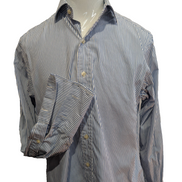 Chemise Polo Ralph Lauren Shirt L XL Regent Custom Fit Rayée Poignets Mousquetai