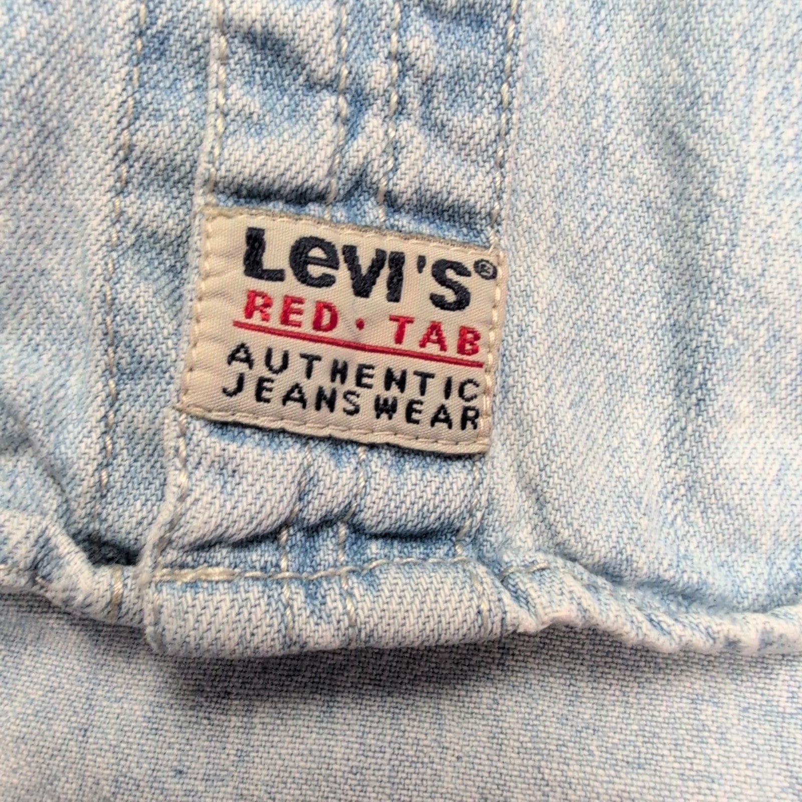 Chemise Levi's vintage en jean fin bleu taille S/M #172e