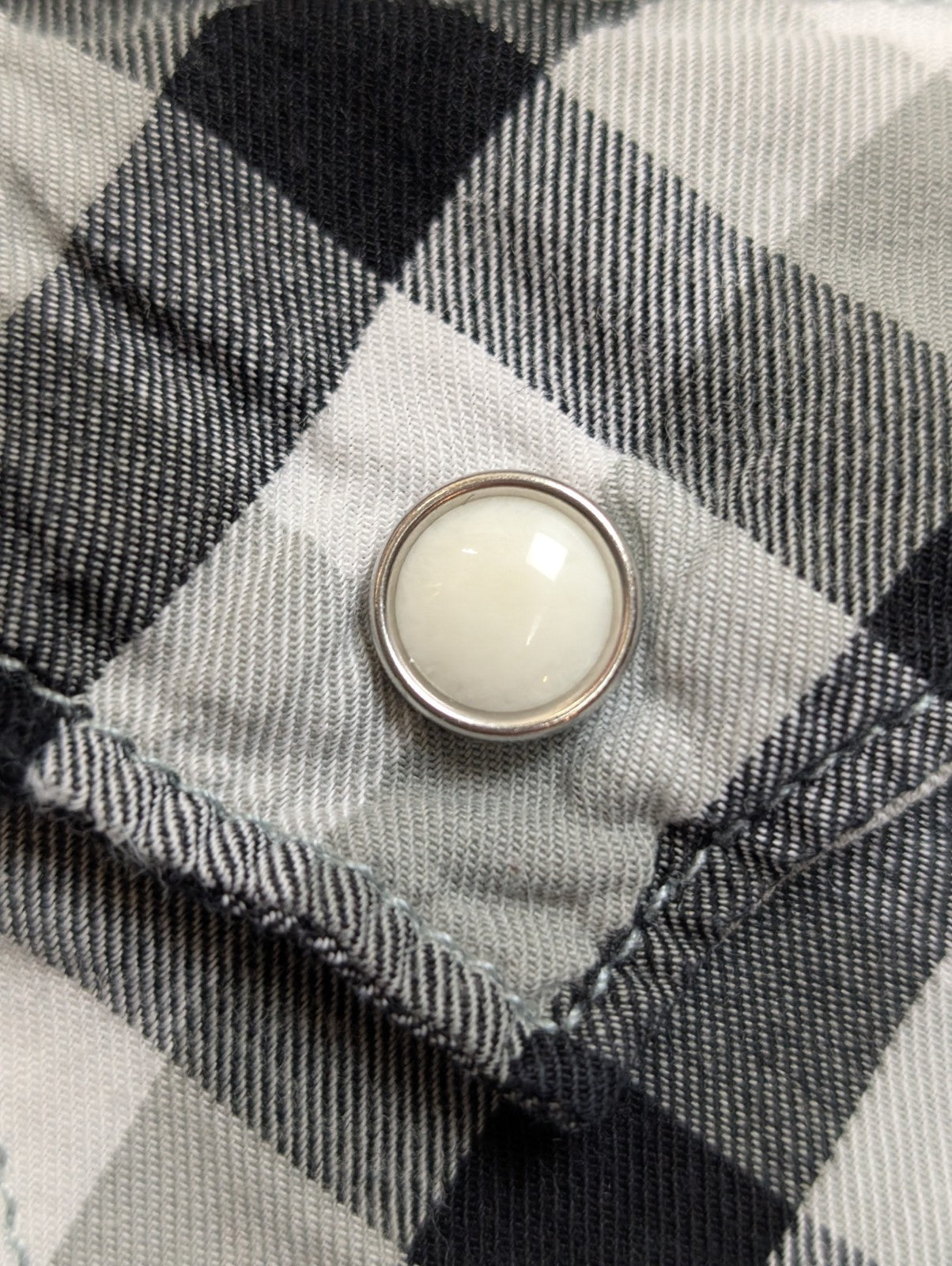 Chemise Levi's Western Noir et Blanc Carreaux Pressions Nacrées - Taille L