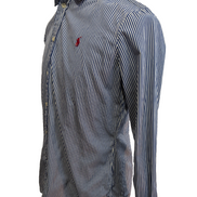 Chemise Polo Ralph Lauren bleue à rayures enfant Taille 12 L custom Fit