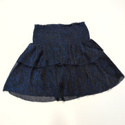Mini Jupe Neo Noir Femme T34 Bleu Brillante Stretch Neuve Étiquette