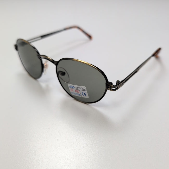 Lunettes de soleil Y2K Branche fine Aviateur Bronze Bois Vert Foncé JD Optical