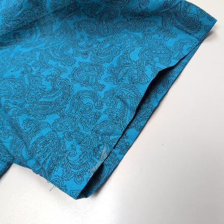 Chemise Wrangler Manches Courtes Bleu Ciel à Poches Motif Paisley Taille L