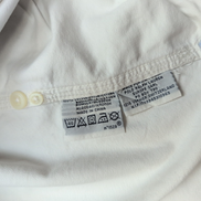 Chemise Polo Ralph Lauren L Col Officier Blanc Poches Rabat Sans Logo Modifiée
