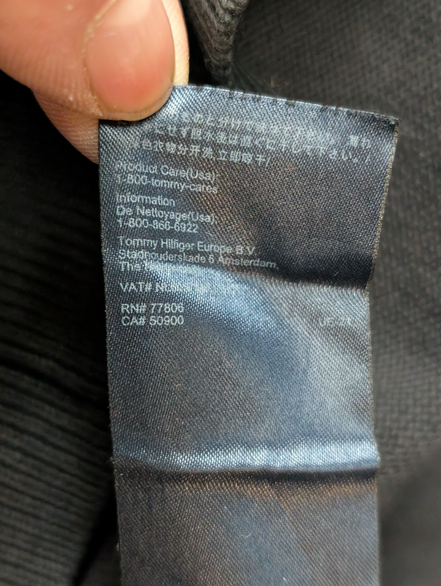 Pull Tommy Hilfiger Homme Col Zippé Noir Profond - Taille M