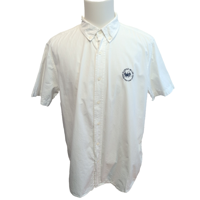 Chemise Harvey Miller Polo Club blanche manches courtes 100% coton XXL