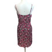 Robe d'été George Fleurie Rose Gris Bretelles Réglables Taille L
