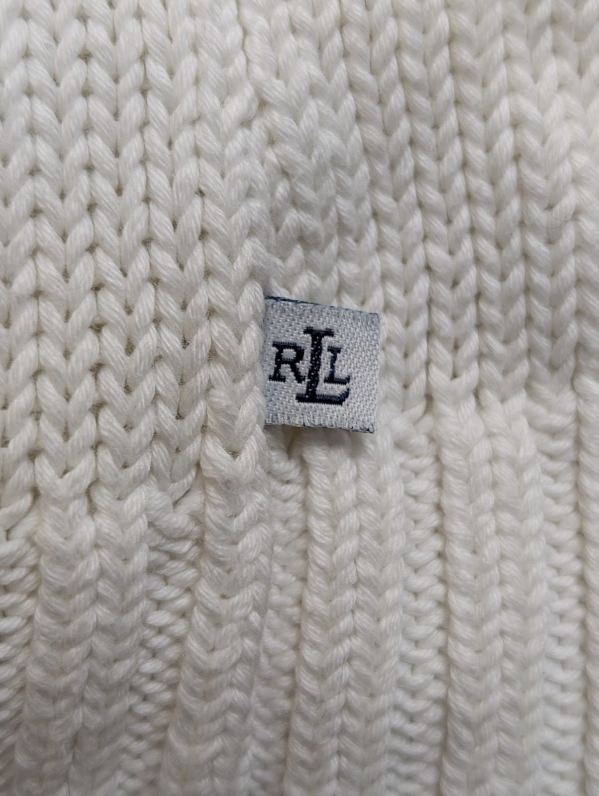 Gilet Zippé Lauren Ralph Lauren Femme Blanc 100% Coton à Capuche Taille L