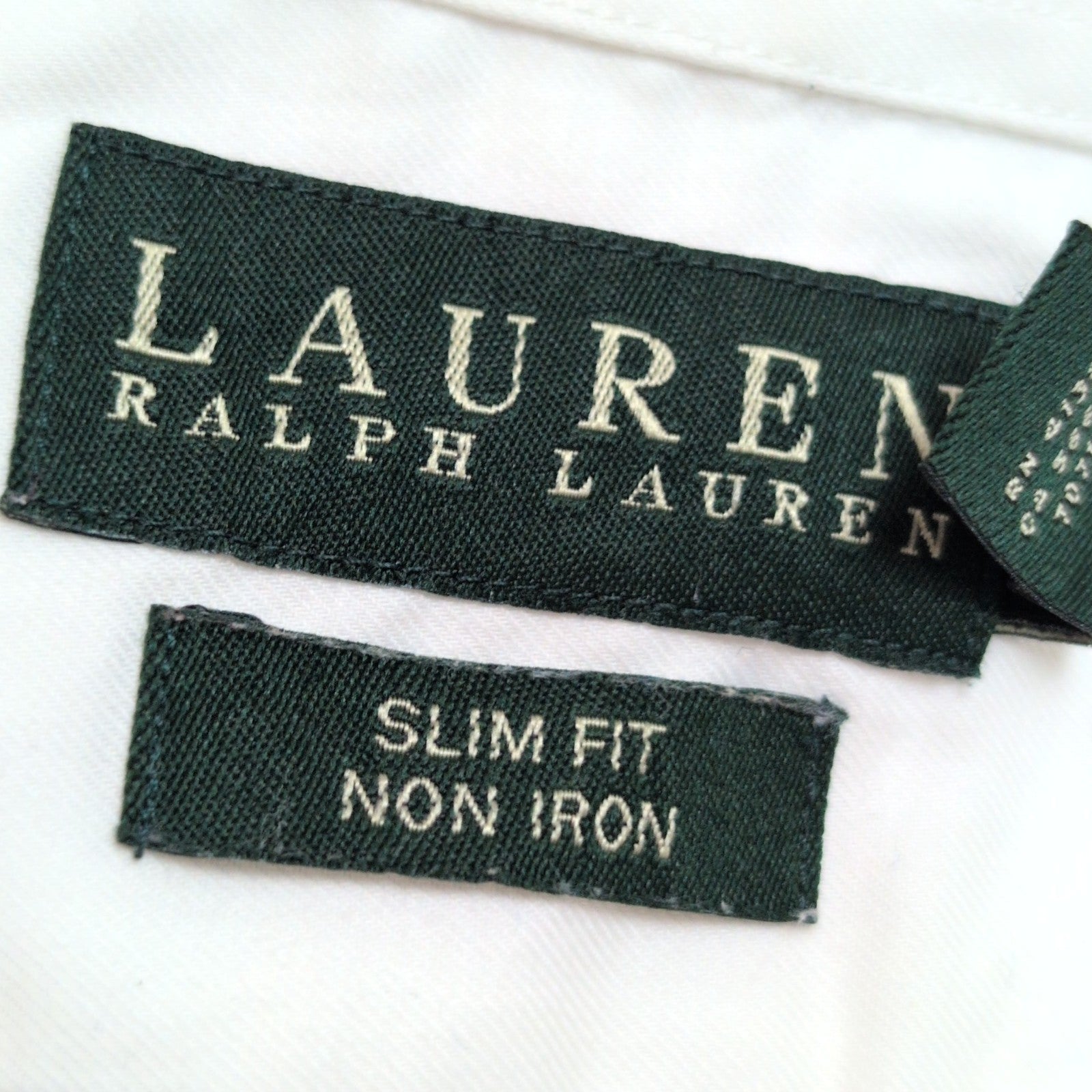 Chemise Lauren Ralph Lauren Slim Fit L XL Blanche 100% Coton Manches longues