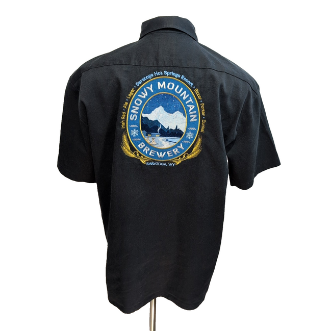Chemise Dickies L Noire Brewery Workwear Brodée Saratoga WY USA