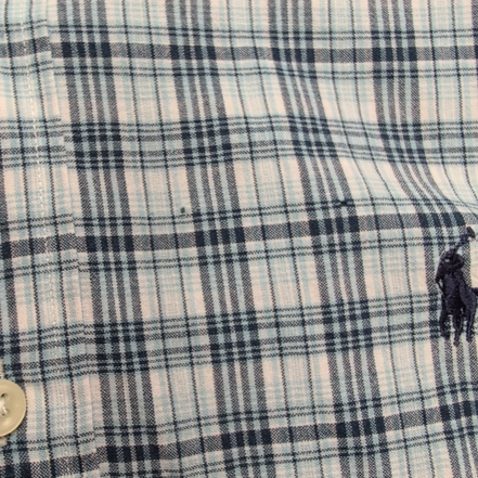 Chemise Ralph Lauren Classic Fit Homme M Vintage Bleu Carreaux Manches Courtes