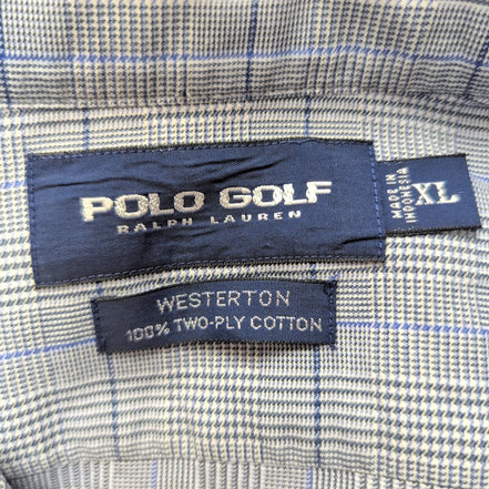 Chemise Ralph Lauren Polo Golf XL Westerton Vintage Carreaux Logo Bleu