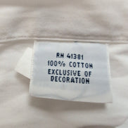 Chemise Ralph Lauren 3XL Tall Blanche Unie Logo Bleu Marine 100% Coton