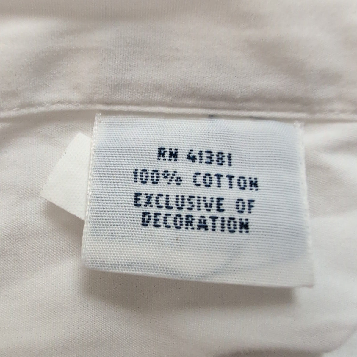 Chemise Ralph Lauren 3XL Tall Blanche Unie Logo Bleu Marine 100% Coton