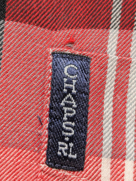 Chemise CHAPS RALPH LAUREN - Carreaux Rouge/Gris - Taille M - 100% Coton