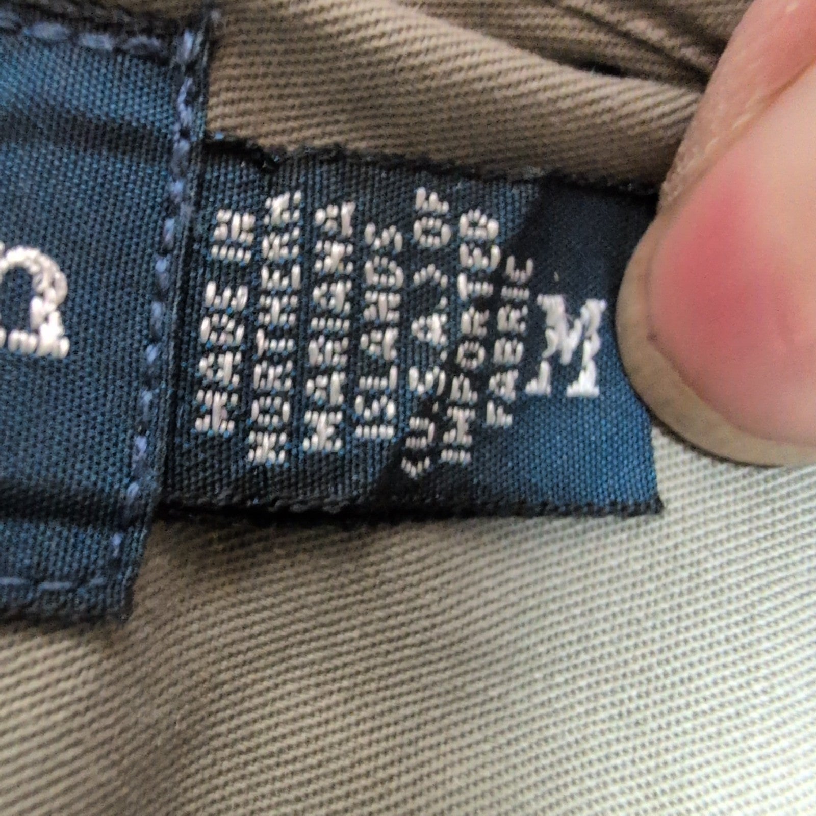 Chemise Ralph Lauren Blake M Kaki Vintage Logo Brodé Made in USA Coton