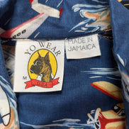 Chemise hawaïenne Yo Wear USA Made in Jamaica manches courtes taille M #658 hawa
