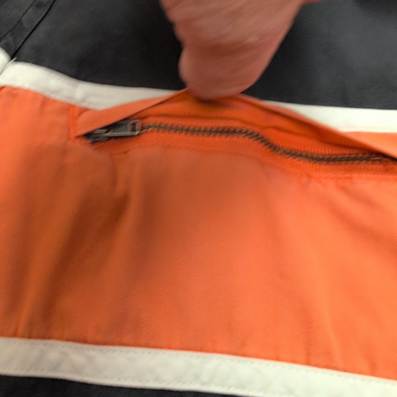 Chemise Harley Davidson noire orange brodée dos coton manches courtes L