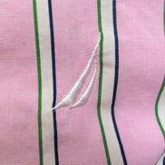 Nautica chemise 80s two ply coton rose pâle rayures vertes XL