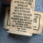 Pull L.L. Bean Bleu Clair Col V Vintage Robuste - Taille S