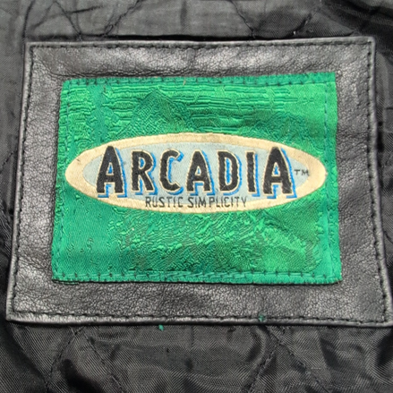 Blouson Cuir XXL Arcadia Noir 2XL Bomber Flight Jacket Veste Vintage | 55c