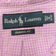 Chemise Ralph Lauren Classic Fit XXL Lilas Carreaux Logo Vert manches longues