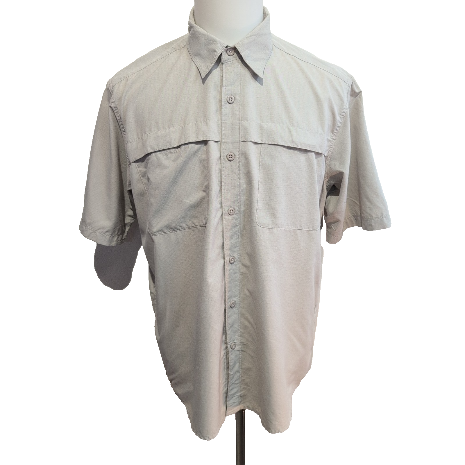 Chemise Wrangler Manche Courte Crème Nylon Taille L Deux Poches