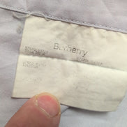 Chemise BURBERRY L Bleu Clair Logo Brodé 2 Boutons Polyester Coton manches long