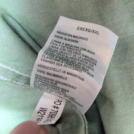 Chemise Nautica XXL Vert Pâle Workwear Poche Stylo Manches longues