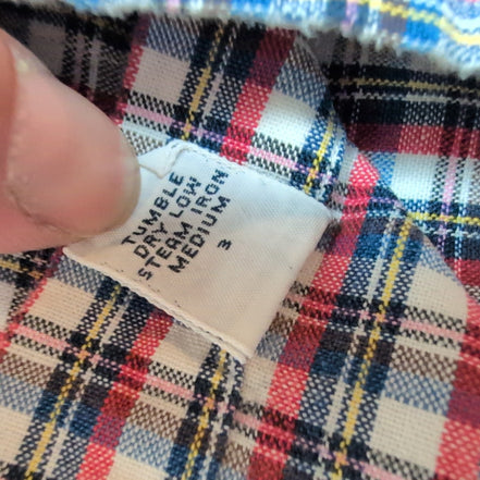 Chemise Ralph Lauren Blake S Carreaux Rouge Bleu Logo Brodé manches longues