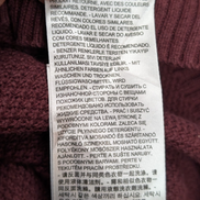 Pull Levi's Unisexe Taille M Bordeaux Grenat Col Rond Maille Fine