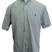 Chemise Polo Ralph Lauren Shirt S Blake Carreaux Manches Courtes Button Down