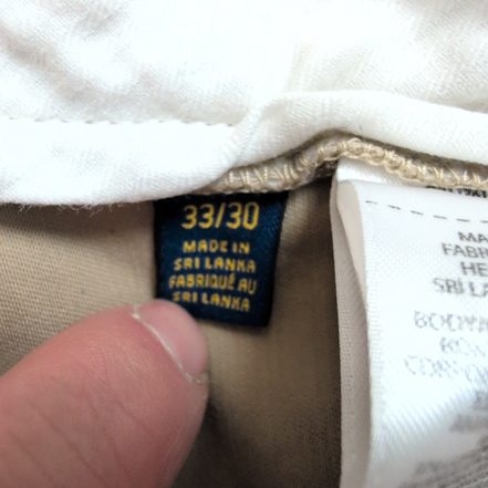 Pantalon chino Polo Ralph Lauren stretch crème taille W33xL30 FR42 #16cr