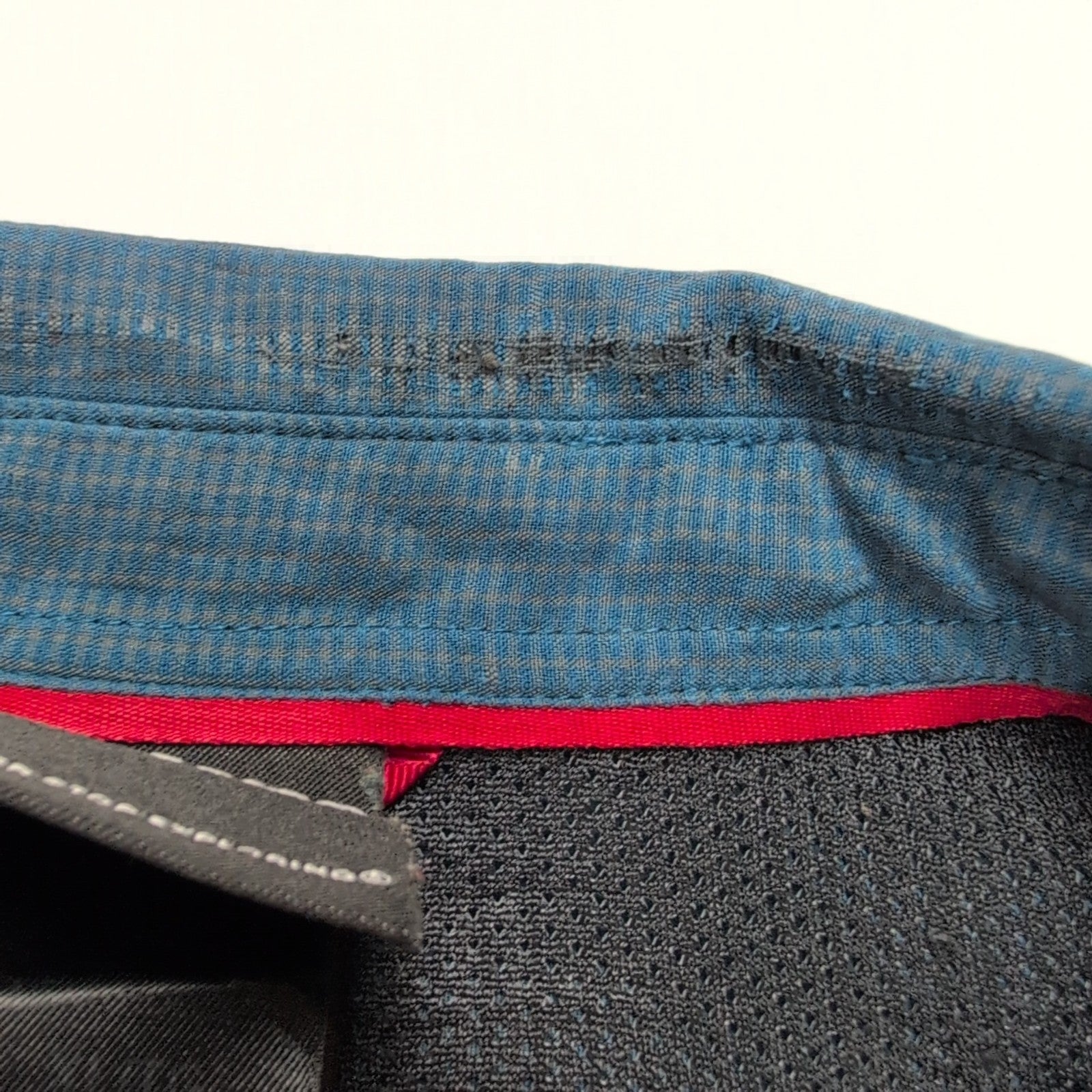 Chemise The North Face modèle technique modal bleu carreaux poche zippée XXL