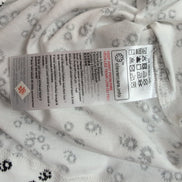 Haut Esprit Femme S Blanc Motif Fleuri Noir Manches Courtes Neuf