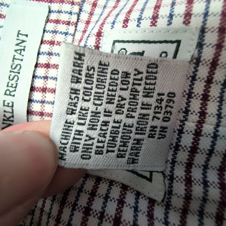 Chemise L.L. Bean rouge à petits carreaux taille XXL #82e
