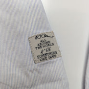 Chemise IKKS femme XS bleu à rayures cintrée 100% coton 2 poches