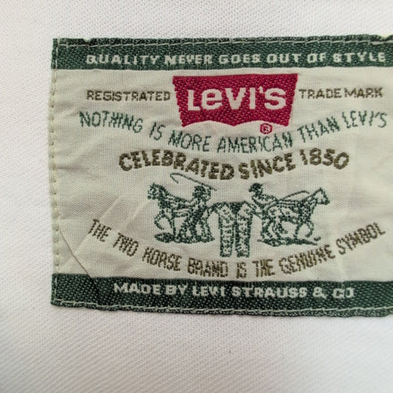 Chemise LEVI'S Homme XL Blanche en Jean Manches Longues Poches