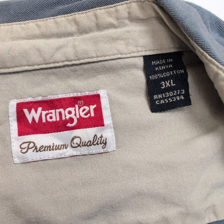 Chemise Wrangler ton bleu 2 poches taille 3XL manches longues homme