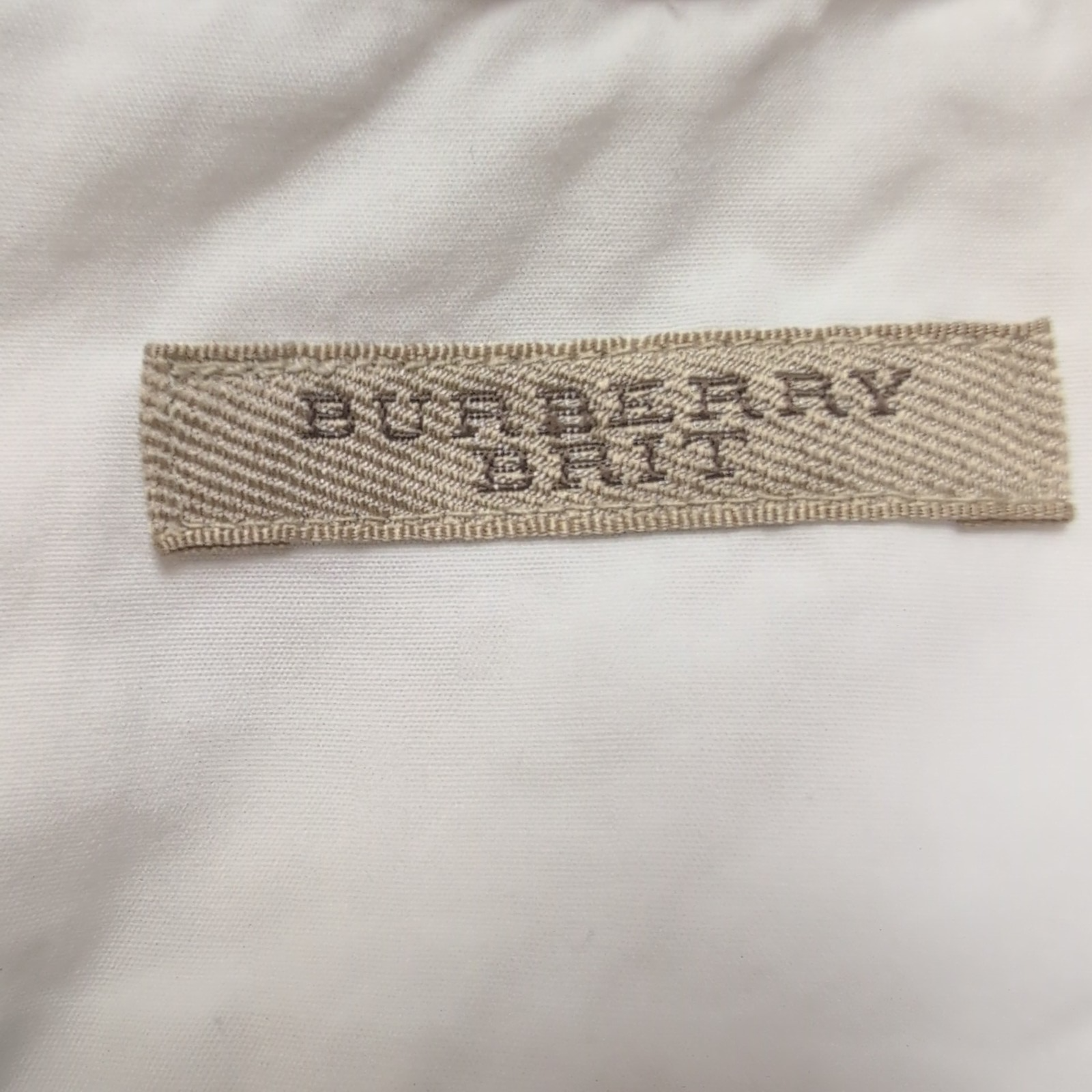 Chemise Burberry Brit M Blanche Manches Courtes Logo Brodé Vintage Coton