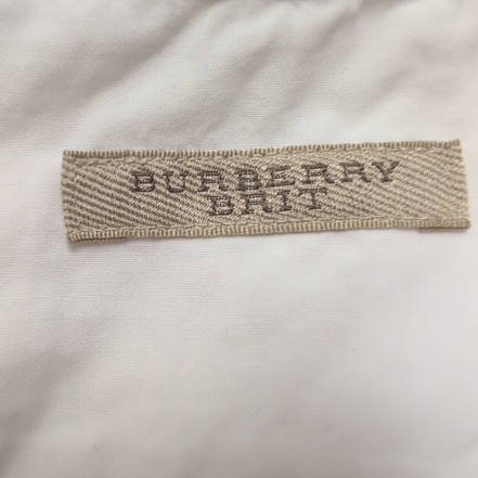 Chemise Burberry Brit M Blanche Manches Courtes Logo Brodé Vintage Coton