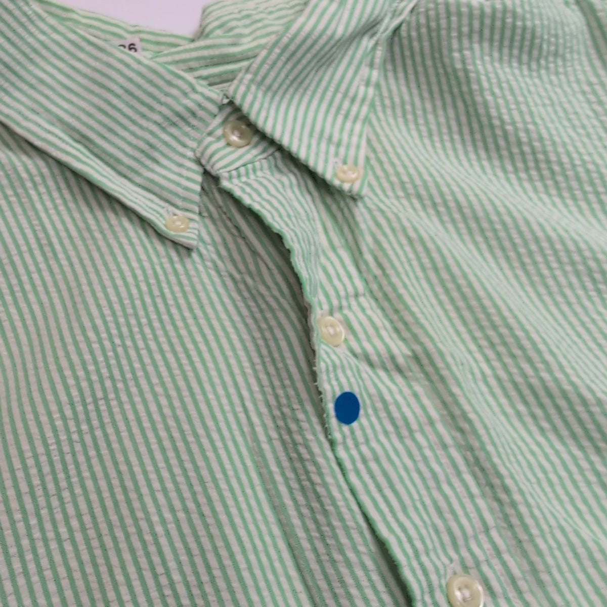 Chemise Ralph Lauren XL Verte Rayures Manches Courtes Classic Fit BD Shirt
