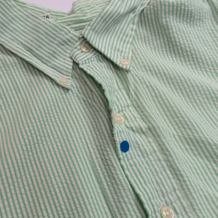 Chemise Ralph Lauren XL Verte Rayures Manches Courtes Classic Fit BD Shirt