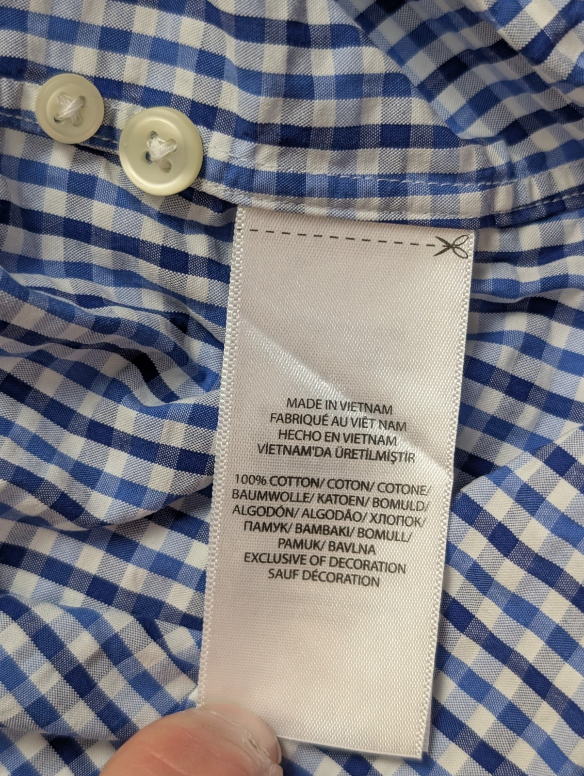 Chemise Polo Ralph Lauren Shirt M Seersucker Carreaux Manches Courtes Button Dow