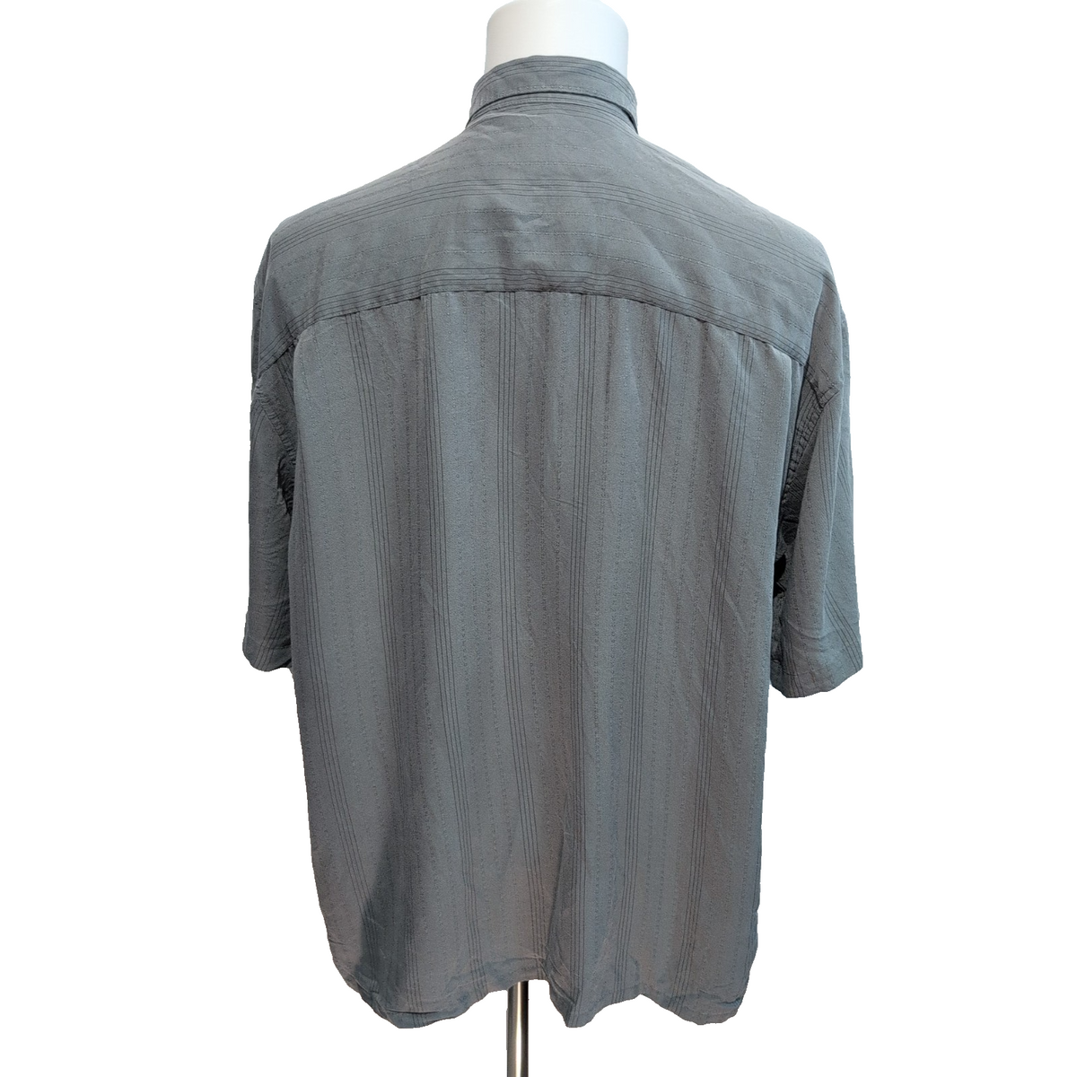 Chemise Hawaïenne Bamboo Cay L Kaki Brodée Modal Made in Korea